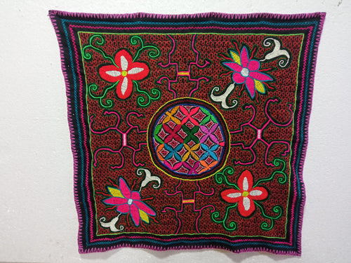 Shipibo Native ayahuasca visions  Embroidery Cloth 378