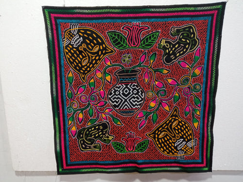 Shipibo native ayahuasca visions embroidery cloth 397
