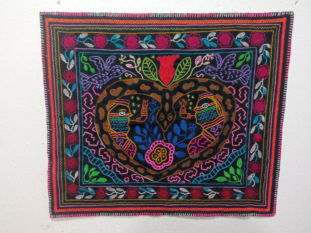 Shipibo native ayahuasca visions embroidery cloth 432