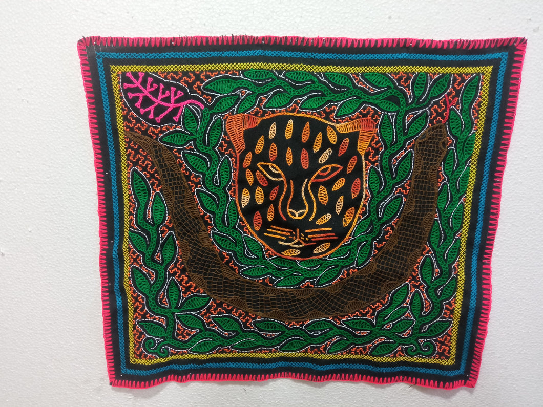Shipibo native ayahuasca visions embroidery cloth 457