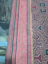 Shipibo native embroidery brown  kene design Cloth